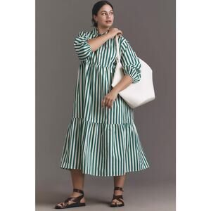 nwt ANTHROPOLOGIE MAEVE sz XL The Bettina shirt dress in navy sailboats